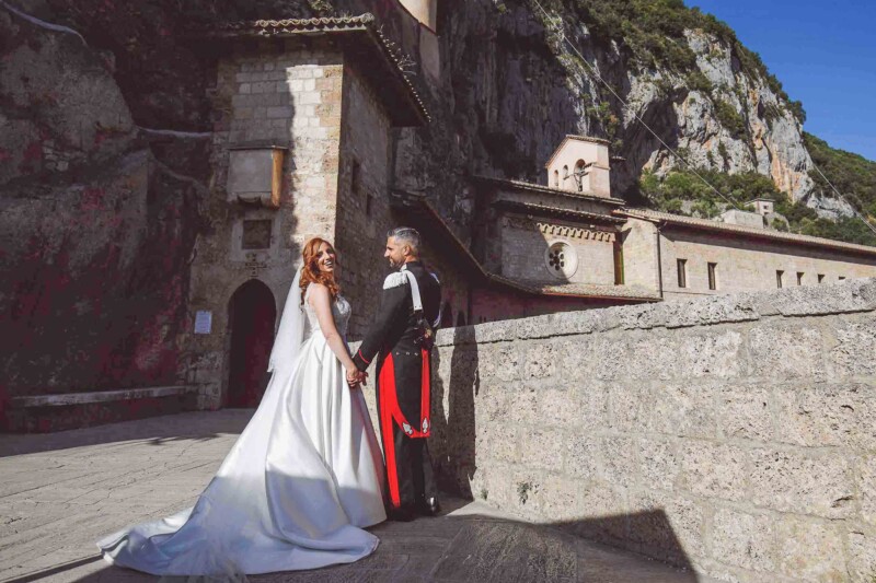sposi chiesa san benedetto fotografo matrimonio subiaco roma